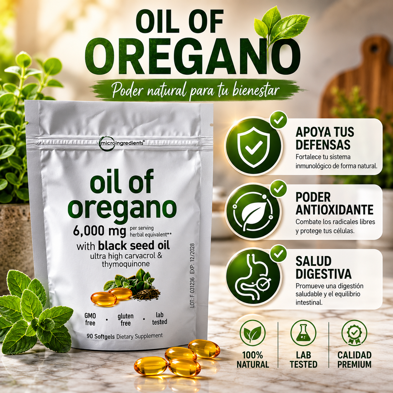 Oil Of Oregano: Fortalece tus defensas naturalmente